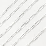 Load image into Gallery viewer, Silver Smooth Paperclip Chain