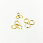 Load image into Gallery viewer, Gold Plated 925 Sterling Silver Open Jump Rings 20 Gauge 4,5 &amp; 6mm. GPJRO
