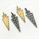 Load image into Gallery viewer, Diamond Silver Arrow Head Pendant with Gemstone