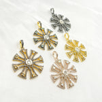 Load image into Gallery viewer, DP460. Diamond & Sterling Silver Fancy Shape Pendant with Polki Diamond and Gemstone