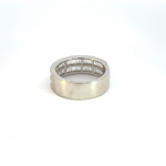 Load image into Gallery viewer, 14k Solid Gold Half Band Baguette Diamond Ring.