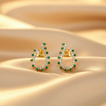 Load image into Gallery viewer, ER417883. 14k Solid Gold Diamond and Gemstone Fancy Earrings