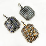 Load image into Gallery viewer, DP157. Diamond Sterling Silver Rectangle Pendant
