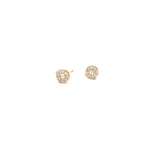 Load image into Gallery viewer, EFF51600. 14k Solid Yellow Gold Diamond Round Studs