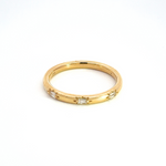 Load image into Gallery viewer, 14K Solid Gold Diamond Baguette Ring.