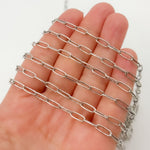 Load image into Gallery viewer, 2903OX. Oxidized Sterling Silver Smooth Paperclip Chain