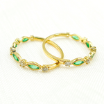 Load image into Gallery viewer, 14K Solid Gold Diamond & Emerald Ring.