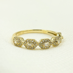 Load image into Gallery viewer, 14K Solid Gold Hexagons Diamond Ring.