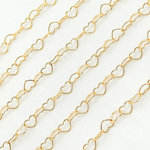 Load image into Gallery viewer, Gold Heart Link Chain