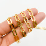 Load image into Gallery viewer, 60GF. 14K Gold-Filled Modern Rectangular Fancy Link Chain