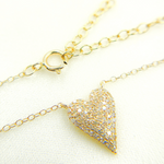 Load image into Gallery viewer, NFE71182. 14k Solid Gold Diamond Heart Necklace