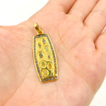 Load image into Gallery viewer, Diamond Sterling Silver Rectangle Pendant with Gemstone