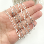 Load image into Gallery viewer, Sterling Silver Flat Paperclip Link Chains