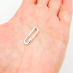 Load image into Gallery viewer, 20MM White Sterling Silver Oval Clasp