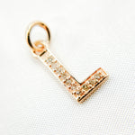 Load image into Gallery viewer, DC507. Diamond Sterling Silver Letter "L" Charm