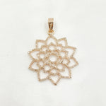 Load image into Gallery viewer, DP471. Diamond & Sterling Silver Flower Pendant