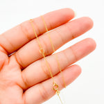 Load image into Gallery viewer, 020R01LGJ08018K. 18K Solid Gold Cable 16 Inch Chain with Extender