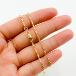 Load image into Gallery viewer, 050LURCNDTL721. 14k Solid Gold Twisted Bar Link Chain