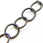 Load image into Gallery viewer, Sterling Silver Twisted Round Link Chain