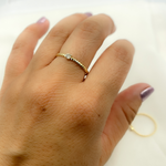 Load image into Gallery viewer, 14K Solid Gold Diamond Ring.