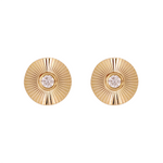 Load image into Gallery viewer, Shop Now Yellow Gold Diamond Round Studs