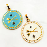 Load image into Gallery viewer, Shop Sterling Silver Round Enamel Pendant