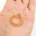 Load image into Gallery viewer, GER88. 14K Solid Gold Hammered Hoop Earrings