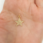 Load image into Gallery viewer, 14K Gold with Diamonds Star Shape Charm. GDP40