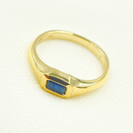 Load image into Gallery viewer, 14K Solid Gold Blue Sapphire Ring.