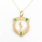 Load image into Gallery viewer, Buy 14K Solid Gold Shield Pendant
