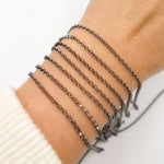 Load image into Gallery viewer, V101BR. Black Rhodium Sterling Silver Diamond Shape Link Chain