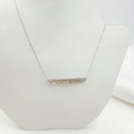 Load image into Gallery viewer, NT403318. 14k Solid Gold Diamond Baguette Necklace