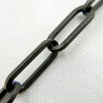 Load image into Gallery viewer, Black Rhodium 925 Sterling Silver Matt Flat Paperclip Chains
