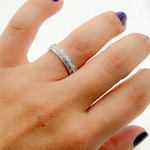 Load image into Gallery viewer, 14K Solid White Gold Baguette Diamond Ring.