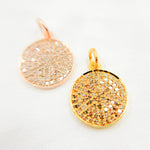 Load image into Gallery viewer, DC376. Diamond Sterling Silver Round Charm