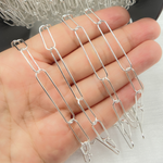 Load image into Gallery viewer, 925 Sterling Silver Paperclip Long Link & Short Link Chains