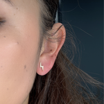 Load image into Gallery viewer, ER415222Y. 14K Solid Gold Diamond Ray