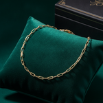 Load image into Gallery viewer, NFN72544. 14k Solid Gold Diamond Paperclip Necklace