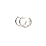 Load image into Gallery viewer, White Gold Fancy Hoop Earrings