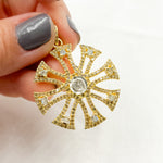 Load image into Gallery viewer, DP460. Diamond & Sterling Silver Fancy Shape Pendant with Polki Diamond and Gemstone