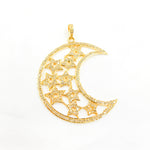 Load image into Gallery viewer, DP134. Diamond Sterling Silver Moon and Star Pendant