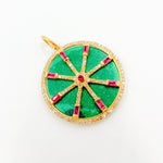 Load image into Gallery viewer, 14K Solid Gold Round Star Pendants