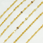 Load image into Gallery viewer, Z54GP.  Gold Plated Sterling Silver Flat Marina Link Chain