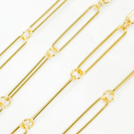Load image into Gallery viewer, Gold Plated 925 Sterling Silver Smooth Oval and Round Link Chain