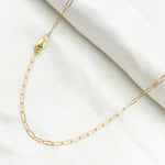 Load image into Gallery viewer, 14K Gold-Filled Smooth Paperclip Finished Necklaces