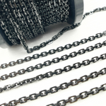 Load image into Gallery viewer, Black Rhodium Shinny Silver Rectangle Diamond Cut Heavy Cables