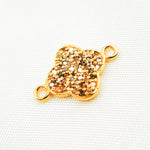 Load image into Gallery viewer, Diamond Sterling Silver Flower Connector