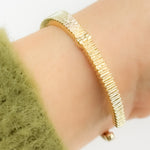 Load image into Gallery viewer, BNH68429. 14K Solid Gold Diamond Bangle