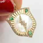 Load image into Gallery viewer, Shop Now 14K Solid Gold Shield Pendants