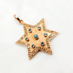 Load image into Gallery viewer, Diamond Silver Star Pendant with Gemstone